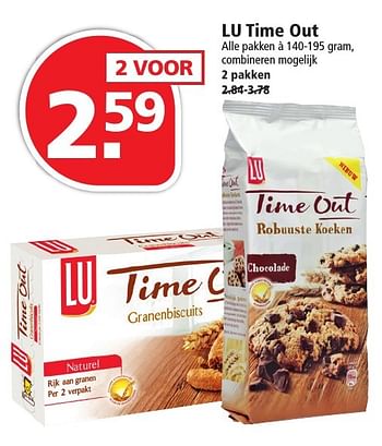 Aanbiedingen Lu time out - Lu - Geldig van 25/09/2016 tot 01/10/2016 bij Plus