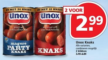 Aanbiedingen Unox knaks - Unox - Geldig van 25/09/2016 tot 01/10/2016 bij Plus