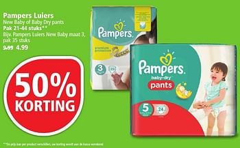 Aanbiedingen Pampers luiers new baby maat 3 - Pampers - Geldig van 25/09/2016 tot 01/10/2016 bij Plus