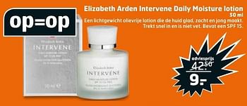 Aanbiedingen Elizabeth arden intervene daily moisture lotion - Elizabeth Arden - Geldig van 20/09/2016 tot 02/10/2016 bij Trekpleister