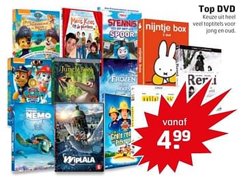 Aanbiedingen Top dvd - Huismerk - Trekpleister - Geldig van 20/09/2016 tot 02/10/2016 bij Trekpleister