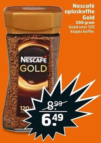 Aanbiedingen Nescafé oploskoffie gold - Nescafe - Geldig van 20/09/2016 tot 02/10/2016 bij Trekpleister