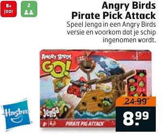 Aanbiedingen Angry birds pirate pick attack - Hasbro - Geldig van 20/09/2016 tot 02/10/2016 bij Trekpleister