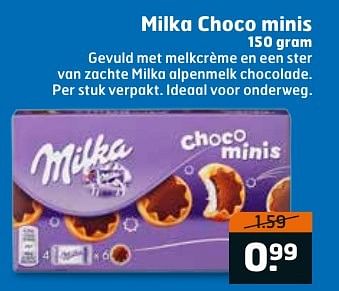 Aanbiedingen Milka choco minis - Milka - Geldig van 20/09/2016 tot 02/10/2016 bij Trekpleister