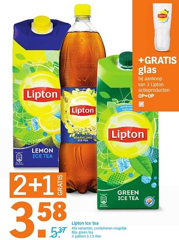 Aanbiedingen Lipton ice tea - Lipton - Geldig van 26/09/2016 tot 02/10/2016 bij Albert Heijn