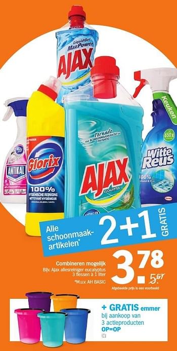 Aanbiedingen Ajax allesreiniger eucalyptus - Ajax - Geldig van 26/09/2016 tot 02/10/2016 bij Albert Heijn