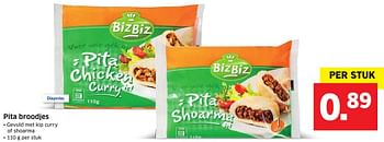 Aanbiedingen Pita broodjes - BizBiz - Geldig van 26/09/2016 tot 02/10/2016 bij Lidl