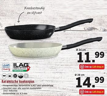 Aanbiedingen Keramische koekenpan - Huismerk - Lidl - Geldig van 26/09/2016 tot 02/10/2016 bij Lidl