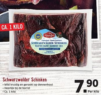 Aanbiedingen Schwarzwalder schinken - Alpengut - Geldig van 26/09/2016 tot 02/10/2016 bij Lidl