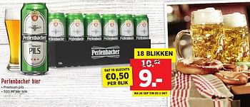 Aanbiedingen Perlenbacher bier - Perlenbacher - Geldig van 26/09/2016 tot 02/10/2016 bij Lidl
