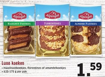 Aanbiedingen Luxe koeken - Alpengut - Geldig van 26/09/2016 tot 02/10/2016 bij Lidl