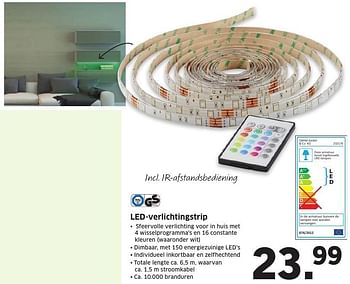 Aanbiedingen Led-verlichtingstrip - Huismerk - Lidl - Geldig van 26/09/2016 tot 02/10/2016 bij Lidl