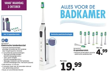 Aanbiedingen Nevadent elektrische tandenborstel - NEVADENT - Geldig van 26/09/2016 tot 02/10/2016 bij Lidl