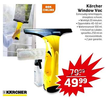 Aanbiedingen Kärcher window vac - Kärcher - Geldig van 27/09/2016 tot 02/10/2016 bij Trekpleister