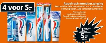 Aanbiedingen Aquafresh mondverzorging - Aquafresh - Geldig van 27/09/2016 tot 02/10/2016 bij Trekpleister