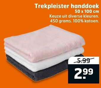 Aanbiedingen Trekpleister handdoek - Huismerk - Trekpleister - Geldig van 27/09/2016 tot 02/10/2016 bij Trekpleister