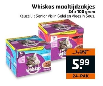 Aanbiedingen Whiskas maaltijdzakjes - Whiskas - Geldig van 27/09/2016 tot 02/10/2016 bij Trekpleister