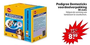 Aanbiedingen Pedigree dentasticks voordeelverpakking - Pedigree - Geldig van 27/09/2016 tot 02/10/2016 bij Trekpleister