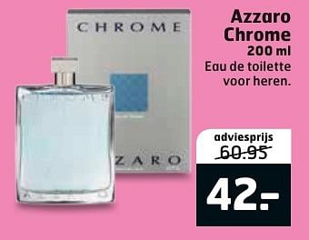 Aanbiedingen Azzaro chrome 200 ml - Azzaro - Geldig van 27/09/2016 tot 02/10/2016 bij Trekpleister