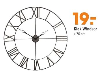 Aanbiedingen Klok windsor - Huismerk - Kwantum - Geldig van 26/09/2016 tot 02/10/2016 bij Kwantum