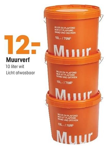 Aanbiedingen Muurverf - Huismerk - Kwantum - Geldig van 26/09/2016 tot 02/10/2016 bij Kwantum