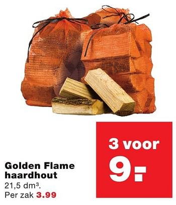 Aanbiedingen Golden flame haardhout - Golden Flame - Geldig van 26/09/2016 tot 02/10/2016 bij Praxis