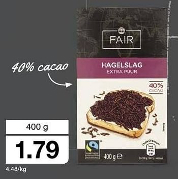 Aanbiedingen Fair hagelslag - Fair - Geldig van 28/09/2016 tot 04/10/2016 bij Aldi