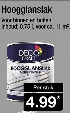 Aanbiedingen Hoogglanslak voor binnen en buiten - Deco Craft - Geldig van 28/09/2016 tot 04/10/2016 bij Aldi