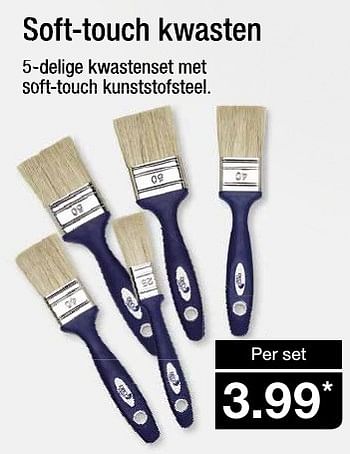 Aanbiedingen Soft-touch kwasten - Huismerk - Aldi - Geldig van 28/09/2016 tot 04/10/2016 bij Aldi