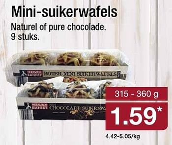 Aanbiedingen Mini-suikerwafels - Heerlijck Banket - Geldig van 28/09/2016 tot 04/10/2016 bij Aldi