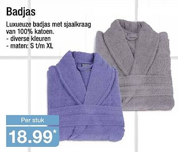 Aanbiedingen Badjas - Huismerk - Aldi - Geldig van 28/09/2016 tot 04/10/2016 bij Aldi