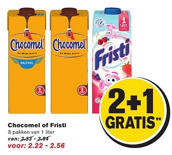 Aanbiedingen Chocomel of fristi - Chocomel - Geldig van 28/09/2016 tot 04/10/2016 bij Hoogvliet