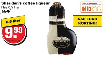 Aanbiedingen Sheridan`s coffee liqueur - Sheridan's - Geldig van 28/09/2016 tot 04/10/2016 bij Hoogvliet