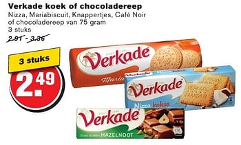 Aanbiedingen Verkade koek of chocoladereep - Verkade - Geldig van 28/09/2016 tot 04/10/2016 bij Hoogvliet