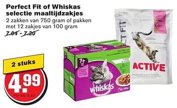Aanbiedingen Perfect fit of whiskas selectie maaltijdzakjes - Whiskas - Geldig van 28/09/2016 tot 04/10/2016 bij Hoogvliet