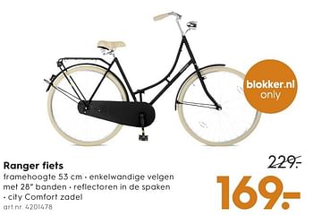 Aanbiedingen Ranger fiets - Huismerk - Blokker - Geldig van 28/09/2016 tot 05/10/2016 bij Blokker
