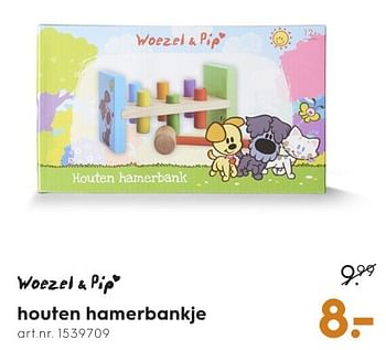 Aanbiedingen Houten hamerbankje - Woezel en Pip - Geldig van 28/09/2016 tot 05/10/2016 bij Blokker