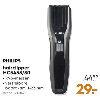 Aanbiedingen Philips hairclipper hc5438-80 - Philips - Geldig van 28/09/2016 tot 05/10/2016 bij Blokker