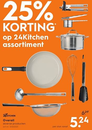 Aanbiedingen Overall - 24 Kitchen - Geldig van 01/10/2016 tot 05/10/2016 bij Blokker