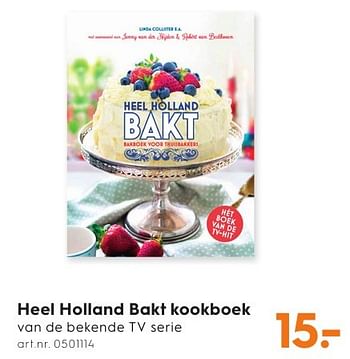 Aanbiedingen Heel holland bakt kookboek - Huismerk - Blokker - Geldig van 01/10/2016 tot 05/10/2016 bij Blokker