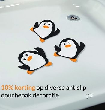 Aanbiedingen 10% korting op diverse antislip douchebak decoratie - Huismerk - Sanitairwinkel - Geldig van 01/10/2016 tot 31/10/2016 bij Sanitairwinkel