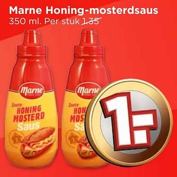 Aanbiedingen Marne honing-mosterdsaus - marne - Geldig van 02/10/2016 tot 08/10/2016 bij Vomar