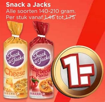 Aanbiedingen Snack a jacks - Snack a Jacks - Geldig van 02/10/2016 tot 08/10/2016 bij Vomar