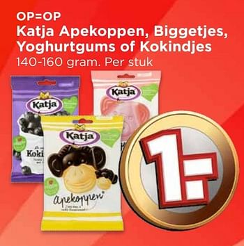 Aanbiedingen Katja apekoppen, biggetjes, yoghurtgums of kokindjes - Katja - Geldig van 02/10/2016 tot 08/10/2016 bij Vomar