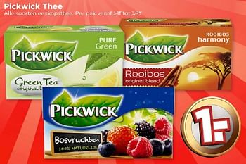 Aanbiedingen Pickwick thee - Pickwick - Geldig van 02/10/2016 tot 08/10/2016 bij Vomar