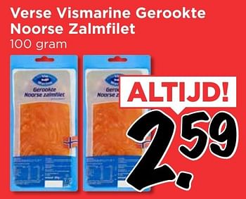 Aanbiedingen Verse vismarine gerookte noorse zalmfilet - Vismarine - Geldig van 02/10/2016 tot 08/10/2016 bij Vomar
