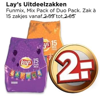 Aanbiedingen Lay`s uitdeelzakken - Lay's - Geldig van 02/10/2016 tot 08/10/2016 bij Vomar