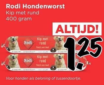 Aanbiedingen Rodi hondenworst - Rodi - Geldig van 02/10/2016 tot 08/10/2016 bij Vomar