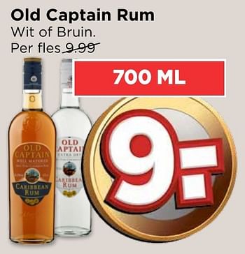 Aanbiedingen Old captain rum - Old Captain - Geldig van 02/10/2016 tot 08/10/2016 bij Vomar