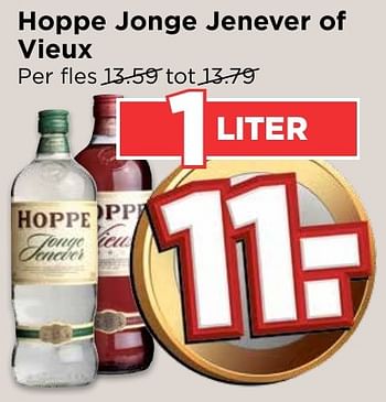 Aanbiedingen Hoppe jonge jenever of vieux - Hoppe - Geldig van 02/10/2016 tot 08/10/2016 bij Vomar